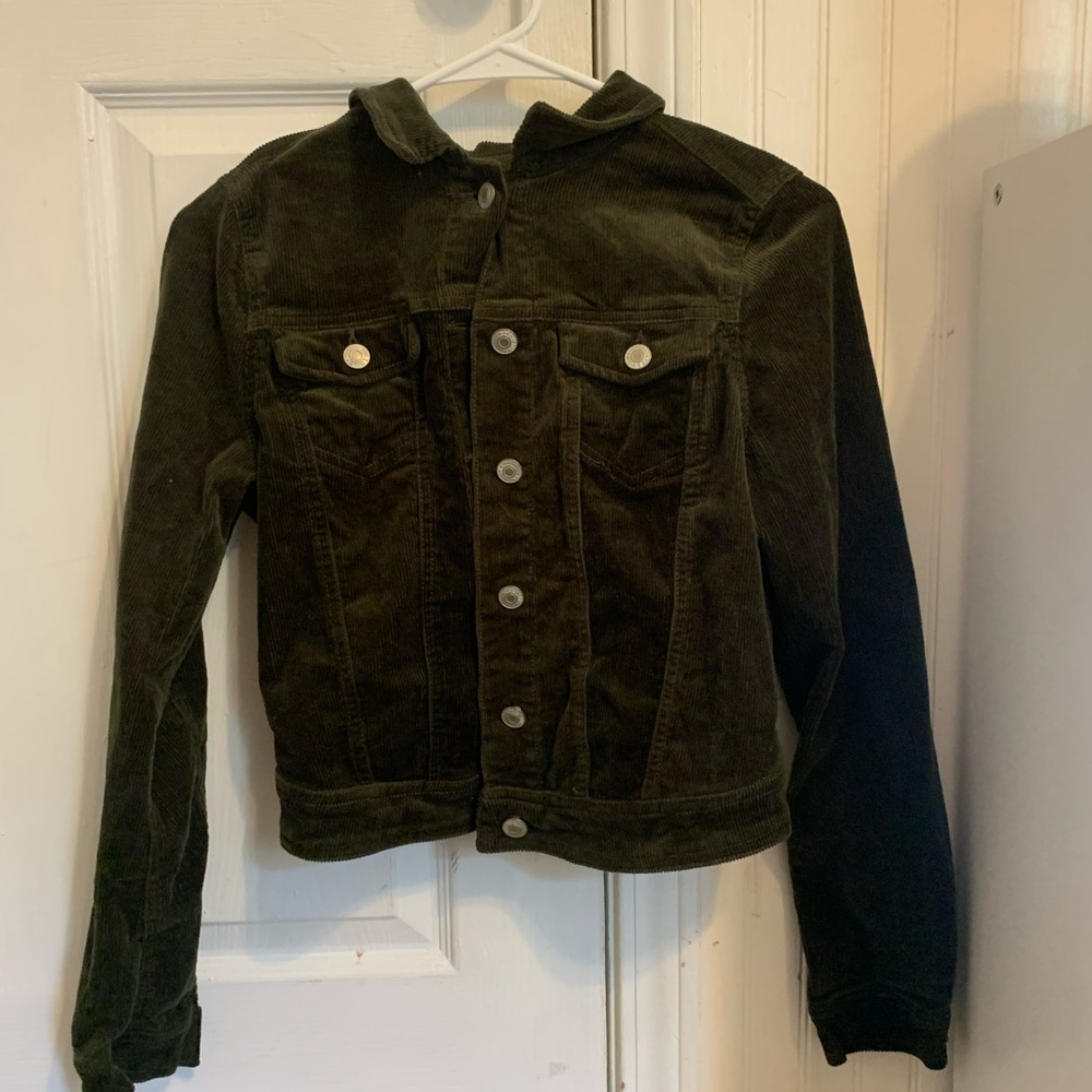 Army green corduroy/jean jacket